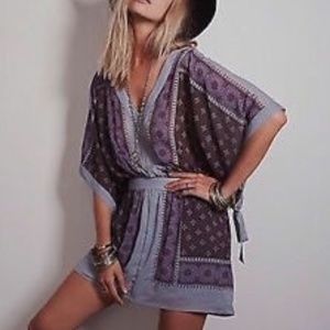 Free People Blue/Purple Mini Dress (size small)